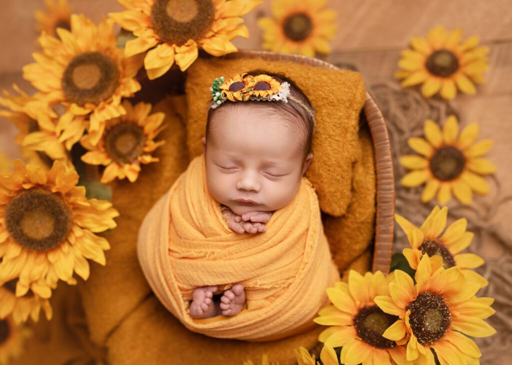 Winnipeg newborn baby girl studio photograper