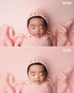 newborn skin before and after editing Winnipeg