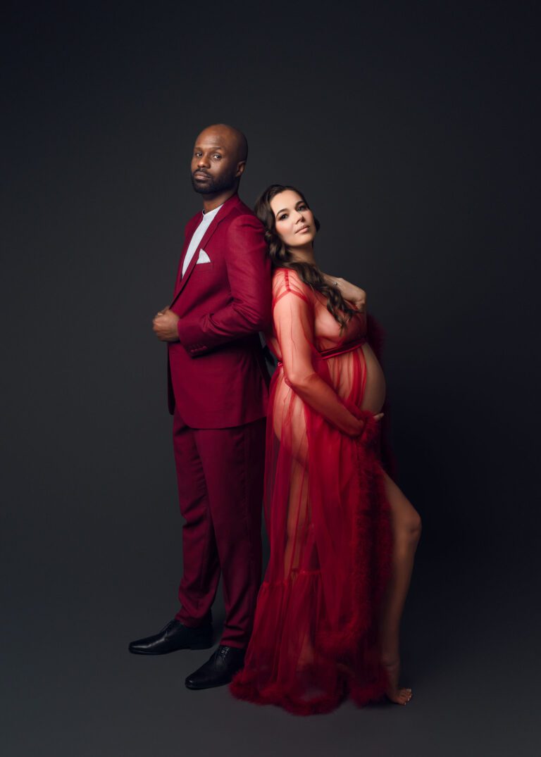 Luxury Winnipeg Maternity Photographer | Elegant Studio Maternity Photography