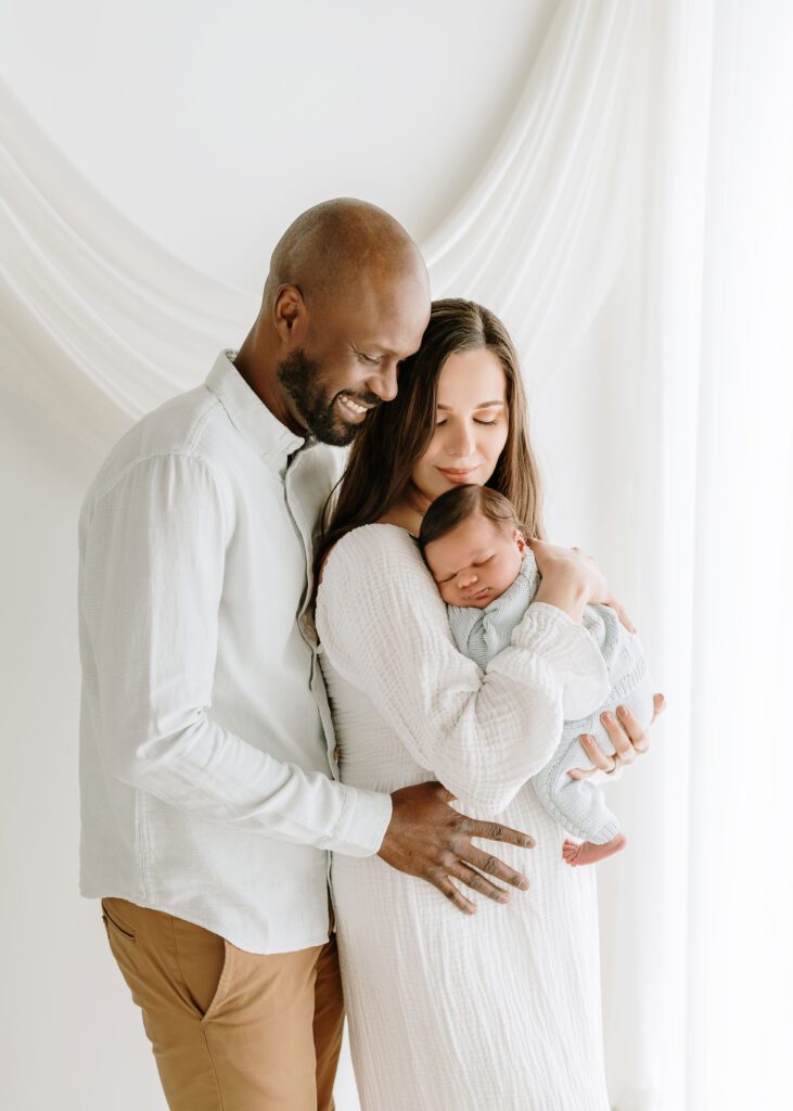 Studio newborn family photography in Winnipeg