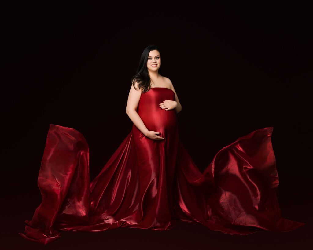 Fine art maternity photography in a Winnipeg studio